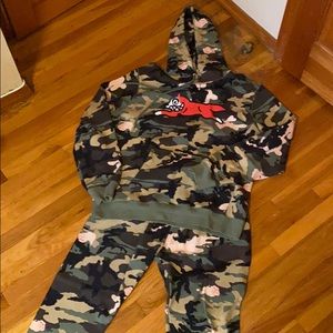 Ice Cream Camo Hoody Sweatsuit Set